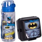 Famebag Batman 500 ml Matara-Suluk ve Beslenme Kutusu - Mavi - Siyah