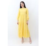Famelin Fırfırlı Poplin Elbise 70148 - Sarı 4330