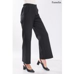 Famelin Geniş Duble Paça Beli Lastikli Kumaş Pantolon TYC00469227332