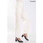 Famelin Geniş Duble Paça Beli Lastikli Kumaş Pantolon TYC00469227669
