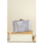 Famels Kadın Şeritli Özel Model Abiye Clutch Portföy El Gece Düğün Nişan Abiye Çantası