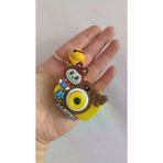 FAMEMUS ACCESSORY 00201011 Kamera Labubu Model Resimli Işıklı Anahtarlık Çanta Süsü