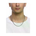 FAMEMUS ACCESSORY 01144 Çelik Sık Örme Zincir Model Gümüş Renk Erkek Kolye(1395)