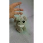 FAMEMUS ACCESSORY 23124332532 Peluş Köpek Çanta Süsü Aksesuar Anahtarlık Boyut:16Cm Büyük Boy