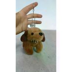 FAMEMUS ACCESSORY 241ewqeqeqeq Peluş Köpek Çanta Süsü Aksesuar Anahtarlık Boyut:16Cm Büyük Boy