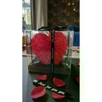 FAMEMUS ACCESSORY 2ewqeqdqdq Sevgililer Gününe Özel Asetat Kutu Içinde Kalpli Gül Boyut:15Cm