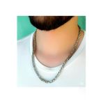 Famemus Accessory Çelik Gümüş Renk Kral Zincir Model Erkek Kolye