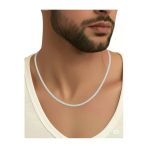 Famemus Accessory Çelik Klasik İtalyan Zincir Model Gümüş Renk Erkek Kolye(1392)