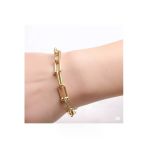 Famemus Accessory Sevgililer Ve Özel Günler Çelik Gold Bileklik