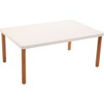Fami Home | Bohem Orta Sehpa Ahşap Ayaklı Modern Salon Sehpası - Meşe-Meşe - 33BHM0002-MSMS