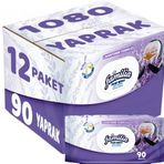 Familia Lavantanın Ferahlığı 90 Yaprak Plastik Kapaklı 12'li Set 1080 Yaprak Islak Havlu Mendil