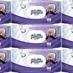 Familia Lavantanın Ferahlığı 90 Yaprak Plastik Kapaklı 9'lu Set 810 Yaprak Islak Havlu Mendil