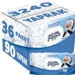 Familia Mineralin İyiliği 90 Yaprak Plastik Kapaklı 36'lı Set 3240 Yaprak Islak Havlu Mendil