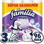 Familia Plus Parfümlü Tuvalet Kağıdı 96 Rulo 3 Katlı Ekstra Yumuşak ve Dayanıklı
