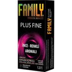 Family Plus Fine İnce Renkli Aromalı Prezervatif 12'li