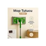 Famira Trading 2’li Mop Tutucu - Paspas Mop İçin Duvara Yapıştırmalı Güçlü Bantlı Askı | Banyo Mutfak Düzenleyıcı
