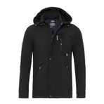 Famoda Kürklü Su ve Rüzgar Geçirmez Softshell Kışlık Erkek Mont Siyah