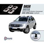 Fams Oto Aksesuar Dacia Duster Krom İç Kilit Buton Çerçeve 4 kapı 2010-2018 Paslanmaz Çelik