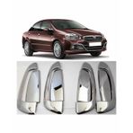 FAMS OTO AKSESUAR Fiat Linea Krom Kapı Kolu 4 Kapı 8 Parça 2007 ve üzeri Paslanmaz Çelik (Çerçeveli)