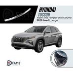 Fams Oto Aksesuar Hyundai Tucson Krom Arka Tampon Üstü Koruma 2022 üzeri P.Çelik (Parlak)