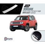 Fams Oto Aksesuar Jeep Renegade Uyumlu Krom Arka Tampon Eşiği 2014 Üzeri Paslanmaz Çelik