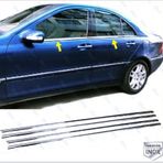 FAMS OTO AKSESUAR Mercedes C Klasse W203 Krom Cam Çıtası 4 parça 2000-2007 arası Paslanmaz Çelik
