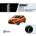 Fams Oto Aksesuar Renault Clio 5 2019> Özel Desenli Krom Ayak Dinlendirme Pedalı Ayak Dayama Pedalı (HB)