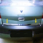 FAMS OTO AKSESUAR Renault Megane 2 Krom Bagaj Alt Çıtası 2002-2009 Arası Paslanmaz Çelik SEDAN
