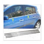 FAMS OTO AKSESUAR Renault Megane 2 Krom Cam Çıtası 4 prç. 2002-2009 P. Çelik (HB)
