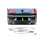 Fams Oto Aksesuar Vw Passat B8 Krom Arka Tampon Alt Çıta 3 Parça 2014-2019 Paslanmaz Çelik