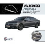 Fams Oto Aksesuar Vw Passat B8,5 Krom Sis Farı Çerçevesi 2 Parça 2019 Üzeri Uyumlu Paslanmaz Çelik