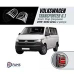 Fams Oto Aksesuar VW T6.1 TRANSPORTER 2019-2023 Arası ABS Krom Stop Çerçeve 2 Parça