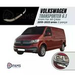 Fams Oto Aksesuar Vw T6.1 Transporter 2019-2023 Arası Krom Far Alt Çıtası 2 Parça Paslanmaz Çelik