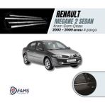 Fams Otomotiv Renault Megane 2 Sedan Krom Cam Çıtası 4 Parça 2002-2009 Paslanmaz Çelik