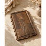 Famwood Art Dikdörtgen Papatya Doğal Ahşap Peynir ve Sunum Tabağı, Kahvelik, Yağdanlık, Pasta ve Kek Standı %100 Çam