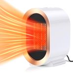 Fan Isıtıcı 1200W, 2 Modlu Elektrikli Isıtıcı, Taşınabilir PTC Seramik 3S Hızlı Isıtma Sessiz, Ev Ofis için Kişisel Isıtıcı, Beyaz