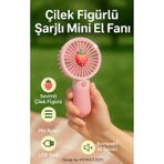 Fan Soğutucu Mini Vantilatör Klima Güçlü Serinletici Taşınabilir Şarjlı Masa Üstü Sessiz Standlı pembe-pink