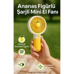 Fan Soğutucu Mini Vantilatör Klima Güçlü Serinletici Taşınabilir Şarjlı Masa Üstü Sessiz Standlı sari-yellow