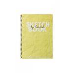 Fanart Sketch Book (Eskiz Defteri) A4 Spiralli 120 Gr Beyaz Kağıt- Sarı (B19)