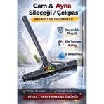 Fanatik Cam Ayna Sileceği Çekçek, Plastik Camsil Mini Saplı 28 cm Araba Cam Çekpası