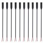 Fancasee (10 Paket) Yedek 3,5 mm Dişi Jaktan Çıplak Tele Açık Uçlu TS 2 Kutuplu Mono 1/8" 3,5 mm Jak Fiş Konektörü Ses Kablosu Onarımı
