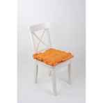 Fancy Fırfırlı Pofidik Turuncu Sandalye Minderi Bağcıklı 42x42cm Turuncu