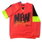 Fancy Kids Antalya Erkek Çocuk Neon Nar Çiçeği Baskılı Sweatshirt – Pamuklu Yumuşak Kumaş, Tam Kalıp (Nar Çiçeği, 10-11 Yaş)