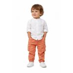 Fancy Kids Antalya Erkek Çocuk Somon Pantolon Kargo Cepli Ayarlanabilir Lastikli (Somon, 9-12 Ay)