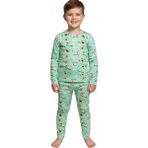 Fancy Kids Erkek Çocuk Helikopter Desenli Pijama Takımı %95 Pamuk Esnek ve Rahat Uyku Takımı - 1 - 2 Yaş
