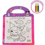 Fancy Space Kuromi Boyama Seti – Çocuklar Için Etkinlikli Boyama Defteri + 6 Renk Kalem | Sanrio Karakter Boyama Kitabı - Çok Renkli