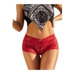 Fancy&Dancy 2050 Kırmızı Kadın Dantel Şort Boxer