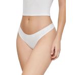 Fancy&Dancy Kadın Dikişsiz İz Yapmaz String Slip - Kaliteli Kullanışlı Günlük Tanga Külot – 1350 (Beyaz, Small)