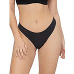 Fancy&Dancy Kadın Dikişsiz İz Yapmaz String Slip - Kaliteli Kullanışlı Günlük Tanga Külot – 1350 (Siyah, Medium)