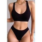 Fancy&Dancy Kadın Kaşkorse Sütyen Külot Takımı - Şık Esnek ve Rahat İç Çamaşır Takımı - 50200 - Siyah